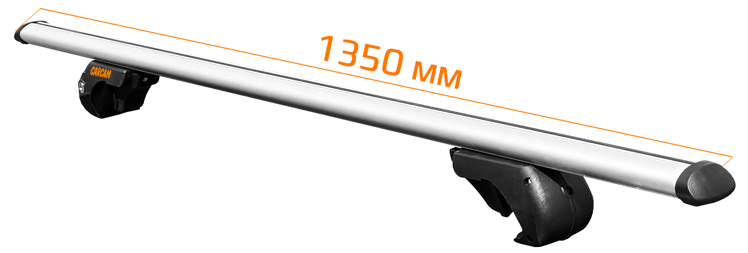 Багажник на рейлинги CARCAM ROOF RAIL 1350 мм 3 поперечины (CC8706) Silver