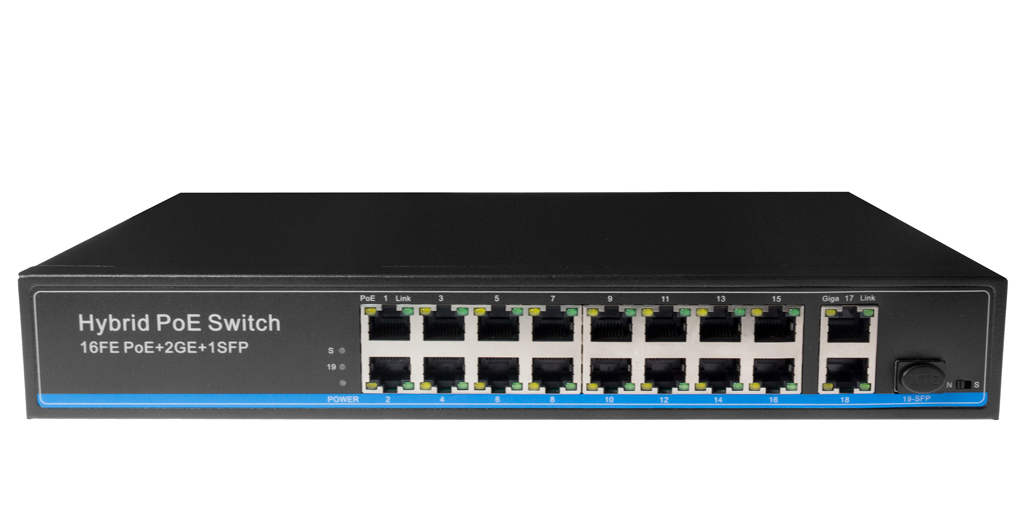 Коммутатор 16 sfp. Коммутатор carcam POE-1621. POE Switch 16. Коммутатор POE-1622 carcam. POE Switch 16 Fe POE+2ge+2sfp.