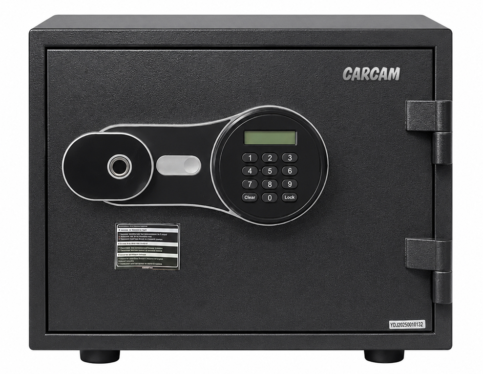CARCAM Smart Fingerprint Fireproof Safe Box (CC350EDP) Black
