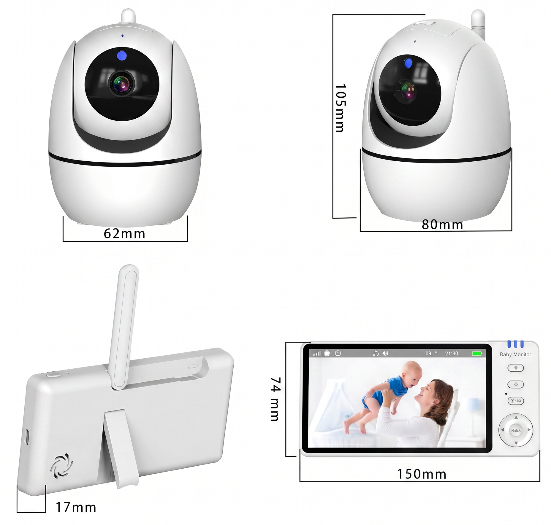 CARCAM Wireless Baby Monitor PTZ Camera (BMC501)
