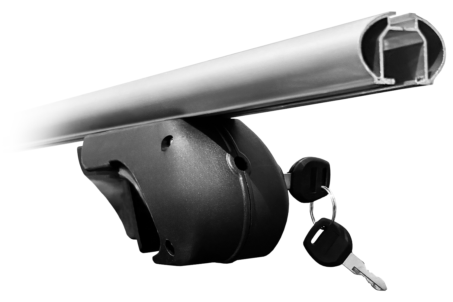 Багажник на рейлинги CARCAM ROOF RAIL 1350 мм 1 поперечина (CC8706) Silver