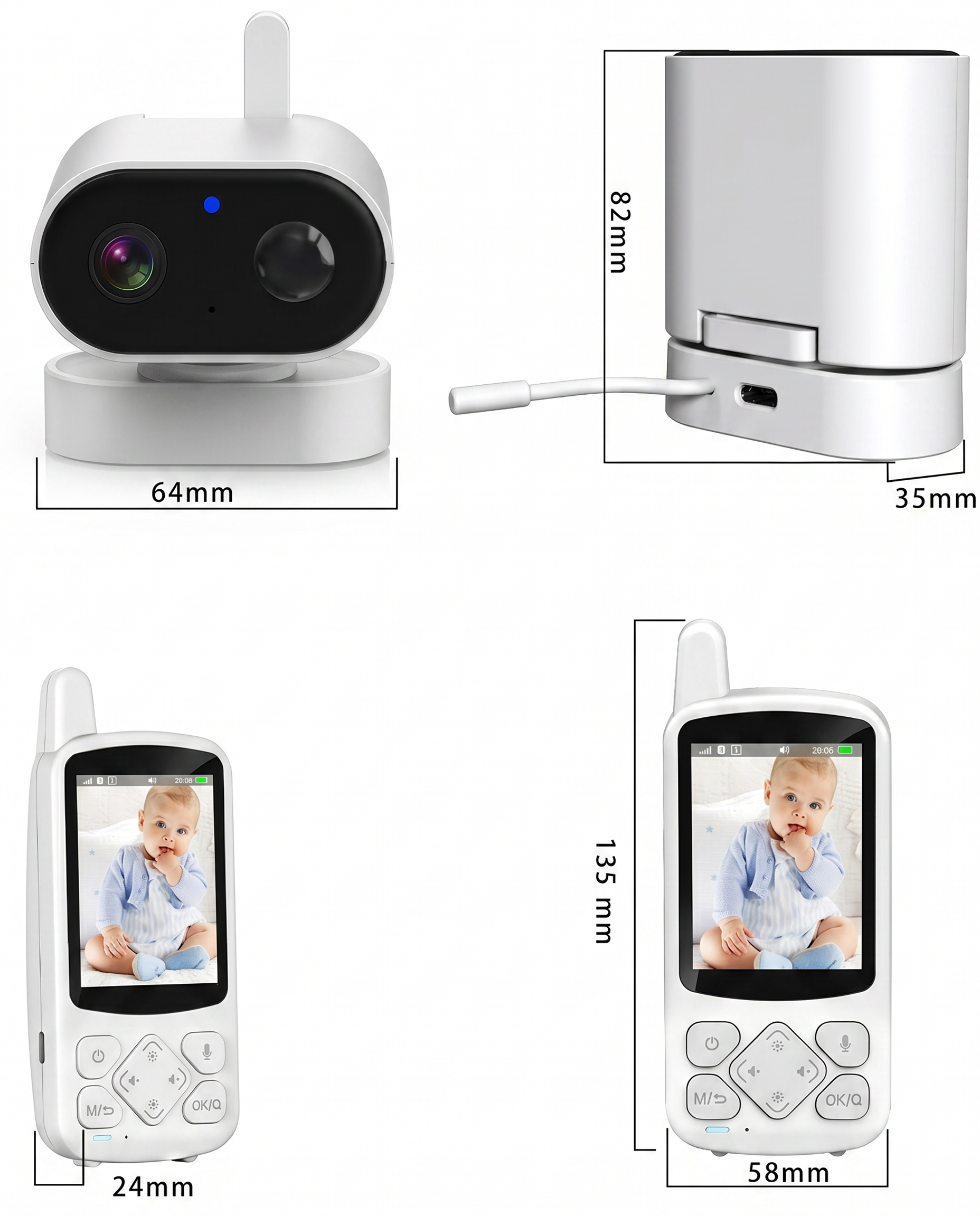 CARCAM Wireless Baby Monitor Camera (XMABM800)