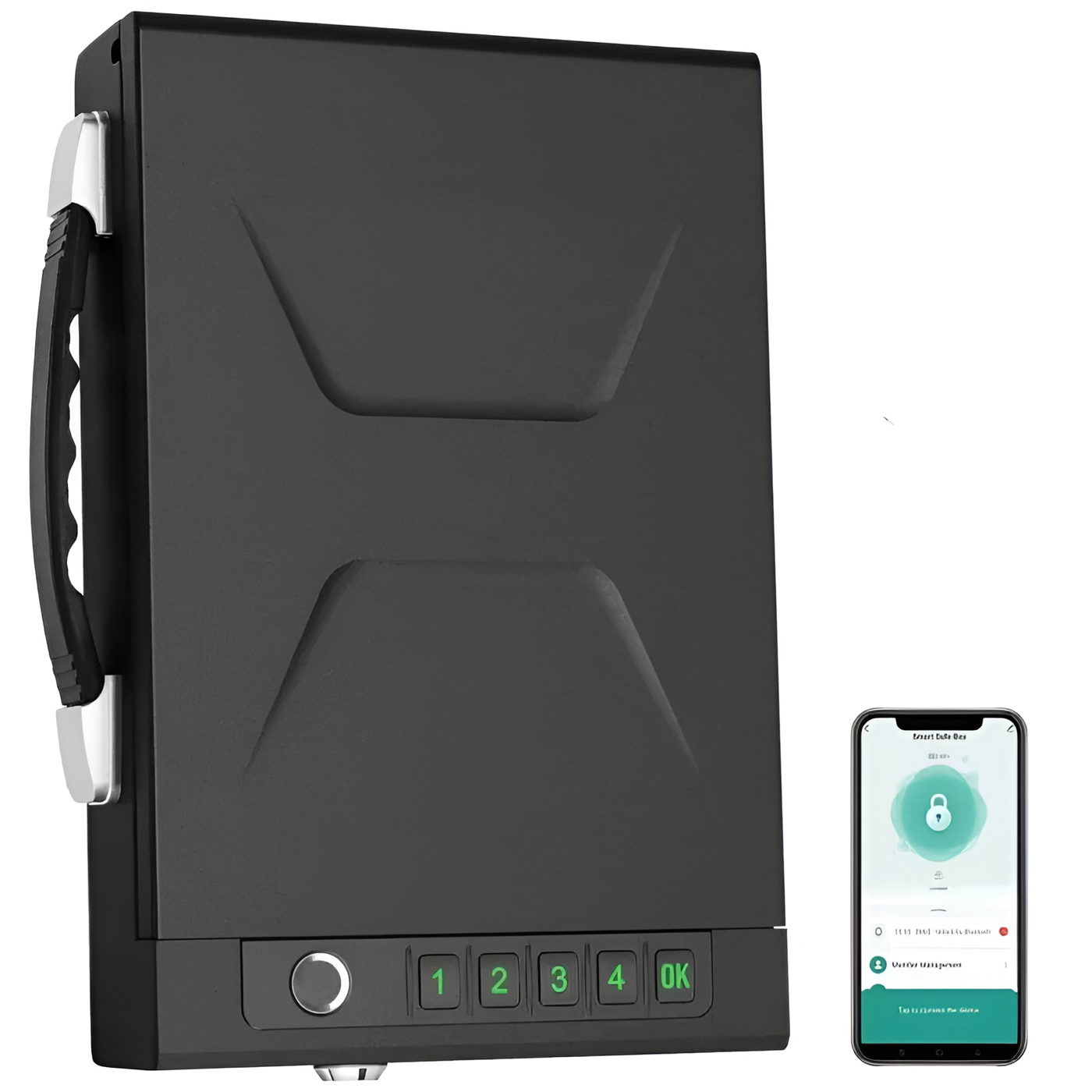 CARCAM Tuya Smart WIFI Fingerprint Safe Box (CCH16), black