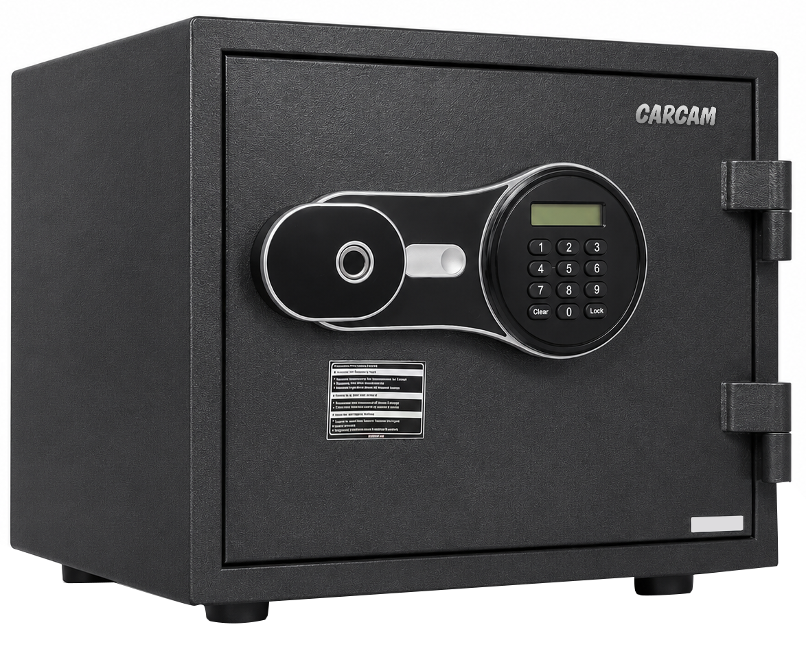 CARCAM Smart Fingerprint Fireproof Safe Box (CC350EDP) Black