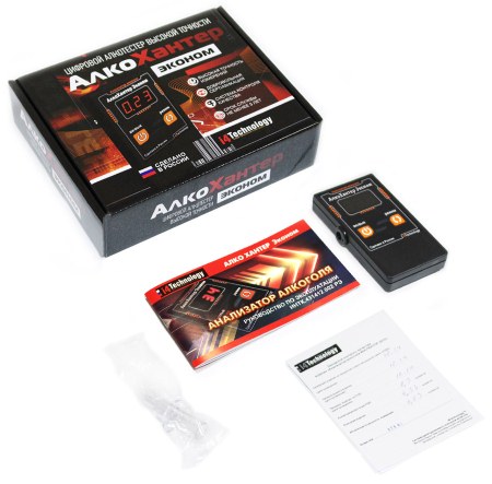 Компактный бюджетный алкотестер AlcoHunter Эконом комплектация