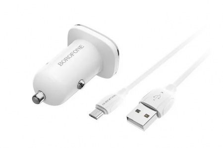 Borofone BZ12m АЗУ 2USB 2.4A для micro USB Белый Borofone BZ12m АЗУ 2USB 2.4A для micro USB Белый