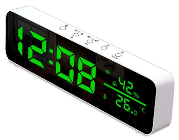 CARCAM Tuya WiFi Temperature and Humidity Sensor with Clock Function SZ-01T