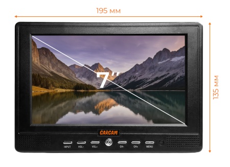CARCAM 7'' LED TV DVB-T2/Analog 3000mAh (ССLED7)