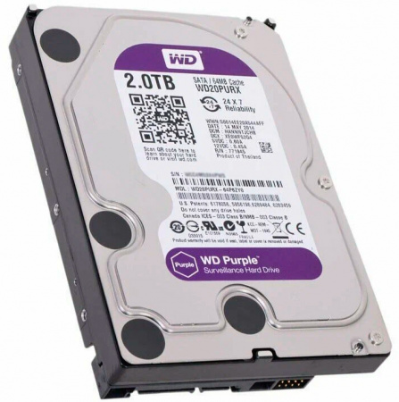 WD HDD 2TB, SATA III, 3.5" (WD20PURX)