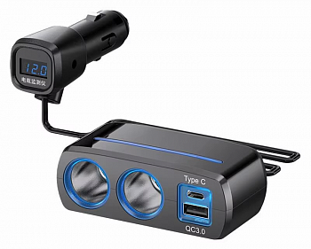 Shunwei 2 Hole Car Cigarette Lighter With Fast Charger (SD-1928D) Shunwei 2 Hole Car Cigarette Lighter With Fast Charger (SD-1928D)