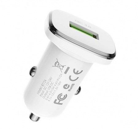 Borofone BZ12Aa АЗУ 1USB 3.0A QC3.0 Быстрая зарядка для Type-C Белый Borofone BZ12Aa АЗУ 1USB 3.0A QC3.0 Быстрая зарядка для Type-C Белый