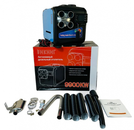 Viking Portable Autonomous Diesel Heater 9.9kW 12v/24v/220v-4 Aluminum Blue