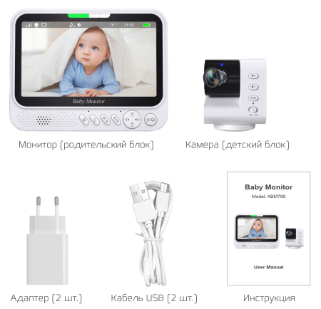 CARCAM Wireless Baby Monitor PTZ Camera (CCABM790)