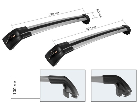 CARCAM RAIL B8183 970мм