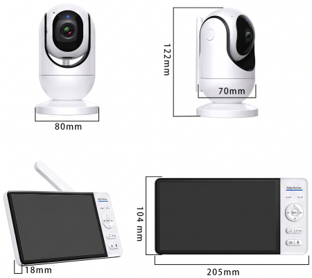 CARCAM Wireless Baby Monitor PTZ Camera (CCABM780)