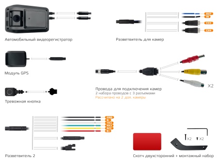 CARCAM 4CH (1080p) Super Real View 4G WiFi DASH CAM GPS DVR СС-369