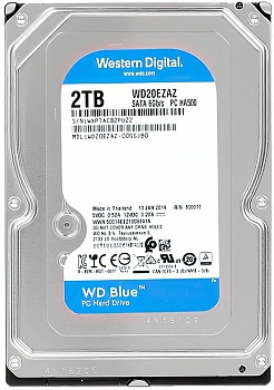 WD Blue WD20EZAZ, 2ТБ, HDD, SATA III, 3.5"