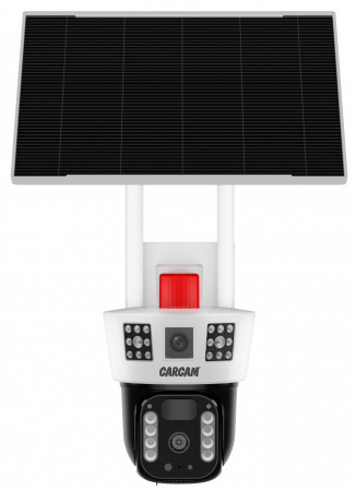 CARCAM 4MP Solar Outdoor PTZ Duel Lens Three View Camera V380BP8-4G