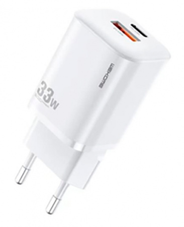 Wekome Fast Charging PD+QC 33W GaN Charger A+C (WP-U140) White