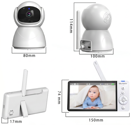 CARCAM Baby Monitor PTZ Camera 2,4Ghz (XMABM570)