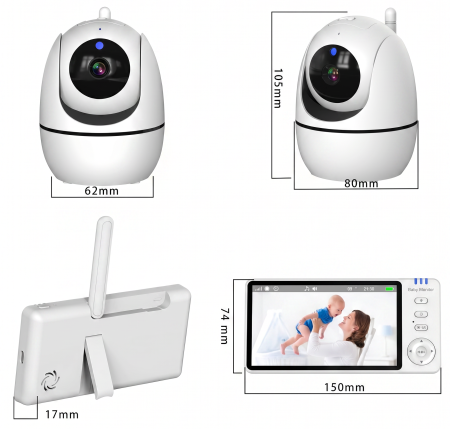 CARCAM Wireless Baby Monitor PTZ Camera (BMC501)