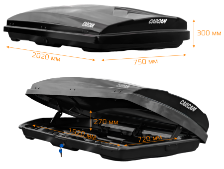 CARCAM ROOF BOX 450L (CC3014) Black