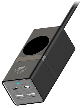 Spetime Universal Desktop Power Strip with Fast Charging Gan3 Pro 65W (TDS12) Black