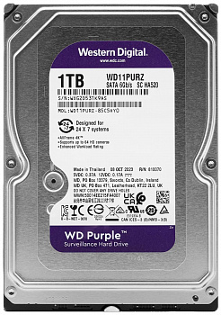 WD HDD 1TB, SATA III, 3.5" (WD11PURZ) Purple