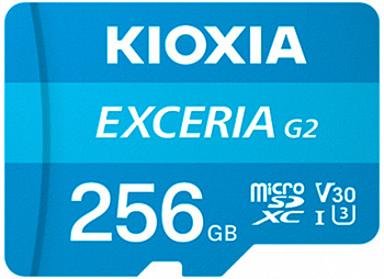KIOXIA EXCERIA G2 ExtremeSpeed microSDXC UHS-I 256 GB V30 U3 (LMEX2L256GC4)