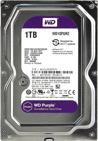 WD Purple WD10PURZ, 1ТБ, HDD, SATA III, 3.5" WD Purple WD10PURZ, 1ТБ, HDD, SATA III, 3.5"