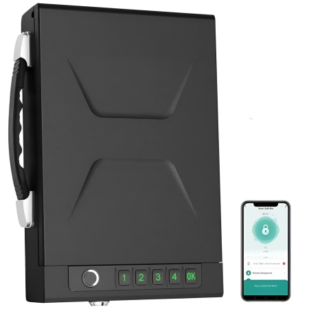 CARCAM Tuya Smart WIFI Fingerprint Safe Box (CCH16), black