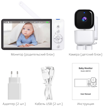 CARCAM WiFi Baby Monitor Camera (CCABM720S)