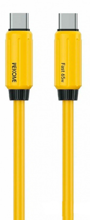 Wekome Fast Data Cable Type-C to Type-C 65W (WDC-28) Yellow