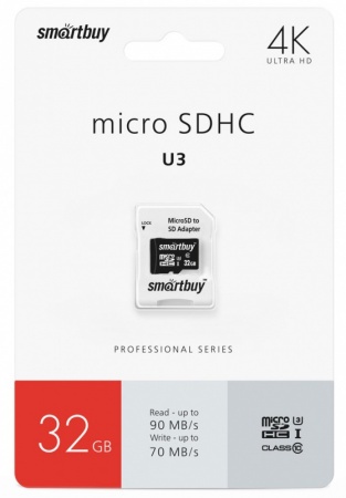 SmartBuy microSDXC 32GB Class 10 U3 Pro SmartBuy microSDXC 32GB Class 10 U3 Pro