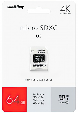 SmartBuy microSDXC 64GB Class 10 U3 Pro SmartBuy microSDXC 64GB Class 10 U3 Pro