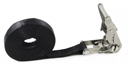 Ремень с храповым механизмом CARCAM (стальная ручка) 5м Черный