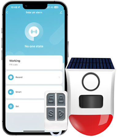 CARCAM Tuya WIFI Solar PIR sensor alarm 108WT