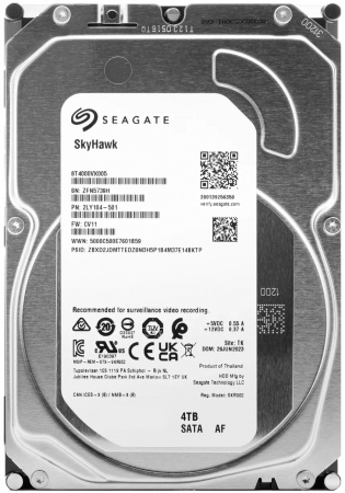 Seagate SkyHawk HDD 4TB, SATA III, 3.5" (ST4000VX005)