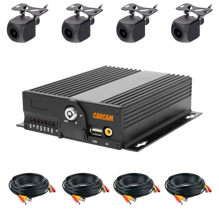 Комплект мониторинга транспорта CARCAM MVR KIT 4422/141X4/DC-BNCX20