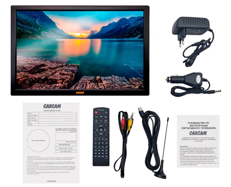 CARCAM 14" LED TV DVB-T2/Analog 3600 mAh (CCLED14B)