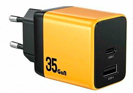 Wekome Keylour Series 35W GaN Charger USB-C*1 USB-A*1 (WP-U36) Yellow