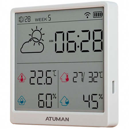 Xiaomi AtuMan Intelligent Temperature and Humidity Clock TH3 White
