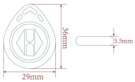 Ключ-Брелок перезаписываемый (T5577) Blue Ключ-Брелок перезаписываемый (T5577) Blue