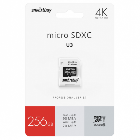 SmartBuy microSDXC 256GB Class 10 U3 Pro SmartBuy microSDXC 256GB Class 10 U3 Pro