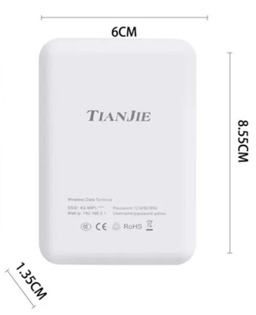 Tianjie 4G LTE Pocket Wi-Fi Router (MF906-3)