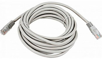 Патч-корд UTP 5e кат. литой 3 м СЕРЫЙ REXANT (18-1006) 