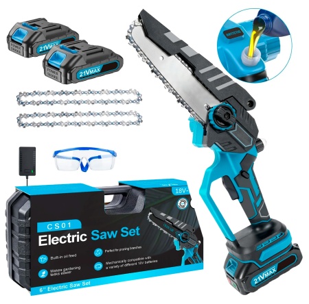 SUNTEK Cordless Lithium Battery Brush Mini Chainsaw (CS01)