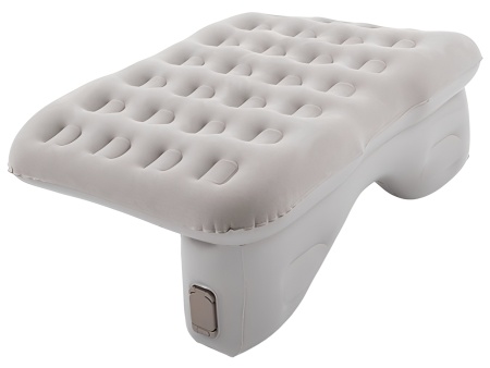 CARCAM Inflatable Back Seat Auto Airbed, Auto Air Pump, Repair Kit, 135x85 cm. (CCMTE1750) Gray