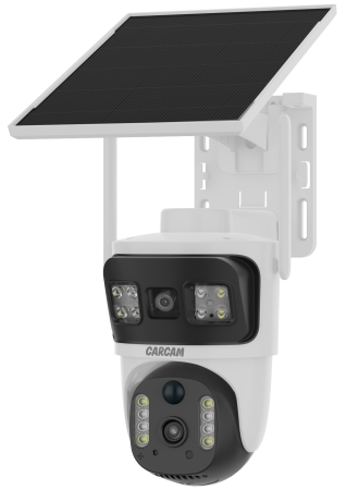 CARCAM 4MP Solar Outdoor PTZ Dual View Camera V380BP5Plus-4G