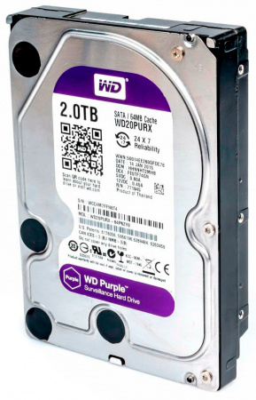 WD HDD 2TB, SATA III, 3.5" (WD20PURX)